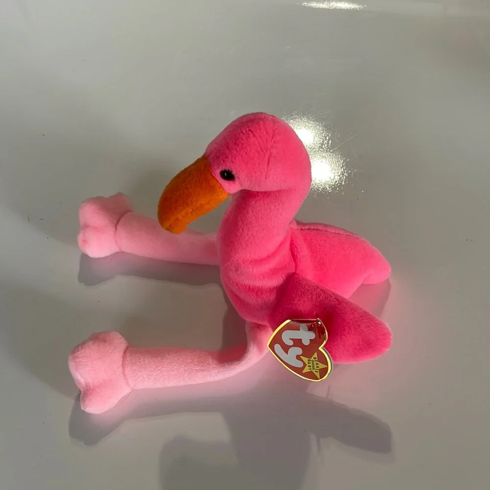 Ty Beanie Baby * Pinky‎ the Flamingo * Date of Birth: Feb 13, 1995 * Collectible